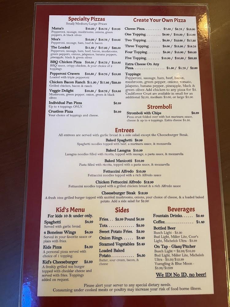 Mama Mea's Pizza & More Menu image 3
